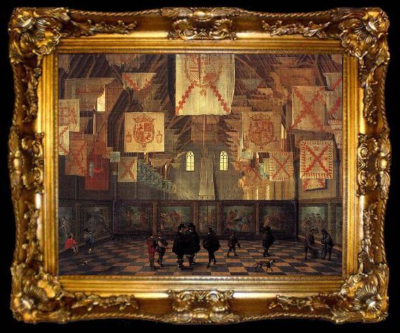 framed  Bartholomeus van Bassen Interior of the Great Hall on the Binnenhof in The Hague., ta009-2